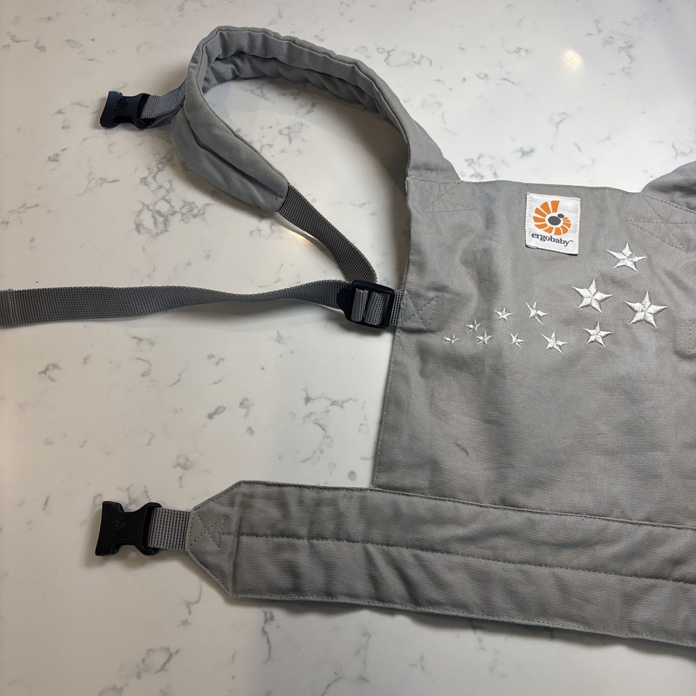 Ergobaby Ergo Baby Doll Carrier Galaxy Gray Embroidered Stars Pretend Play - Picture 3 of 8